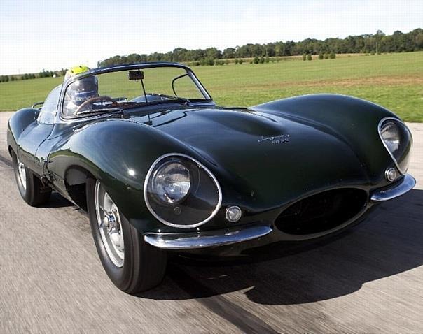 Jaguar F1 Driver, Mark Webber, in XKSS.